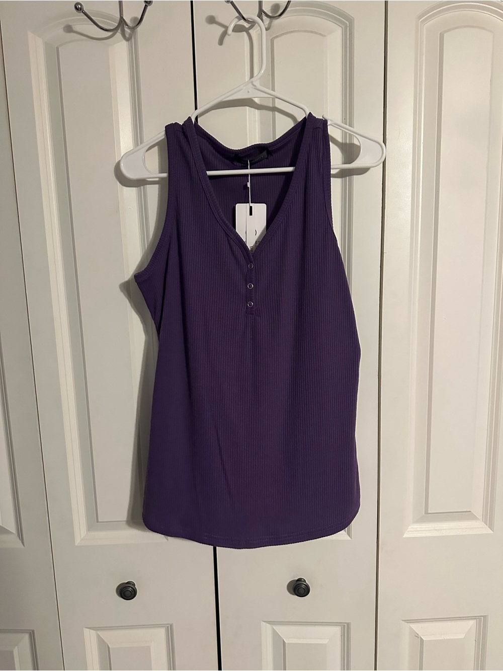 Ribbed Tank Top - Deep Purple